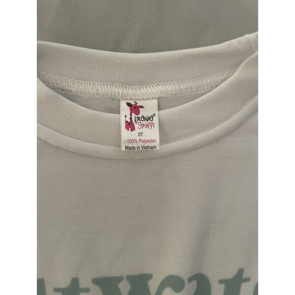 Laughing Giraffe Shirt Boys Size 5T White Long Sleeve Saltwater Seashells Sun - Picture 3 of 3